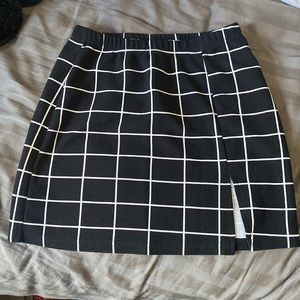 Black and White Grid skirt
